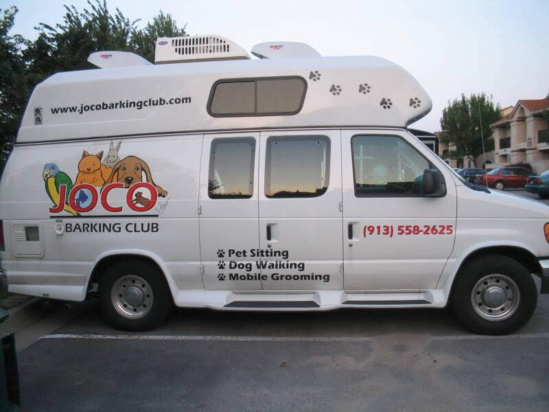 Jo Co Barking Club mobile dog grooming van